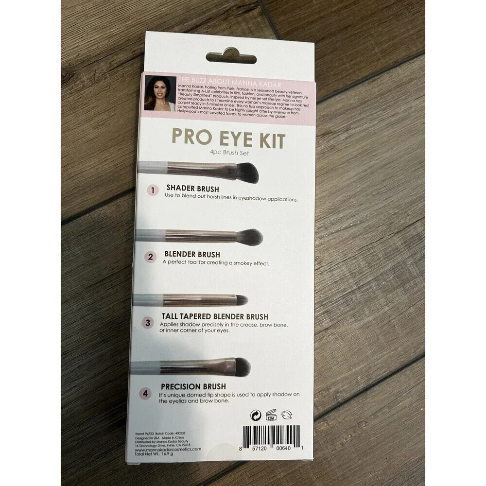 Manna Kadar Makeup Brushes‎ 4pc Pro Eye Kit NEW